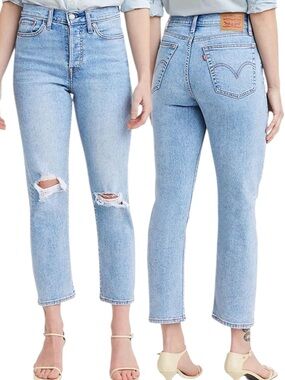 Levis Wedgie High Rise Cropped Straight Bridge of Bellflower 27 Jeans